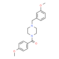 ChemSpider 2D Image | 1-(4-METHOXYBENZOYL)-4-[(3-METHOXYPHENYL)METHYL]PIPERAZINE | C20H24N2O3
