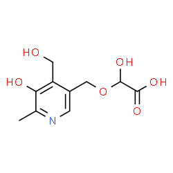 ChemSpider 2D Image | hydroxy[[5-hydroxy-4-(hydroxymethyl)-6-methylpyridin-3-yl]methoxy]acetic acid | C10H13NO6