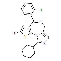 ChemSpider 2D Image | ciclotizolam | C20H18BrClN4S