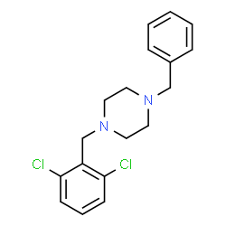 ChemSpider 2D Image | 1-Benzyl-4-(2,6-dichlorobenzyl)piperazine | C18H20Cl2N2