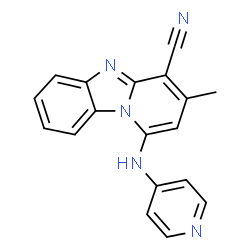 ChemSpider 2D Image | 3-Methyl-1-(4-pyridinylamino)pyrido[1,2-a]benzimidazole-4-carbonitrile | C18H13N5