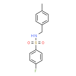ChemSpider 2D Image | 4-Fluoro-N-(4-methylbenzyl)benzenesulfonamide | C14H14FNO2S