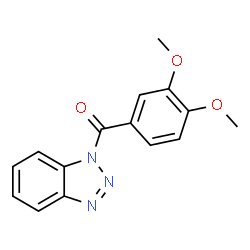 ChemSpider 2D Image | 1H-Benzotriazol-1-yl(3,4-dimethoxyphenyl)methanone | C15H13N3O3