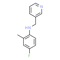 ChemSpider 2D Image | 4-Fluoro-2-methyl-N-(3-pyridinylmethyl)aniline | C13H13FN2