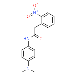 ChemSpider 2D Image | N-[4-(Dimethylamino)phenyl]-2-(2-nitrophenyl)acetamide | C16H17N3O3
