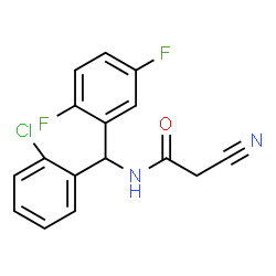 ChemSpider 2D Image | N-[(2-Chlorophenyl)(2,5-difluorophenyl)methyl]-2-cyanoacetamide | C16H11ClF2N2O
