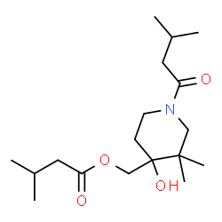ChemSpider 2D Image | [4-Hydroxy-3,3-dimethyl-1-(3-methylbutanoyl)-4-piperidinyl]methyl 3-methylbutanoate | C18H33NO4
