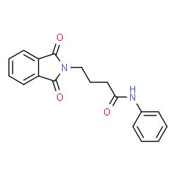 ChemSpider 2D Image | 4-(1,3-Dioxo-1,3-dihydro-2H-isoindol-2-yl)-N-phenylbutanamide | C18H16N2O3