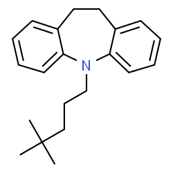 ChemSpider 2D Image | 5-(4,4-Dimethylpentyl)-10,11-dihydro-5H-dibenzo[b,f]azepine | C21H27N