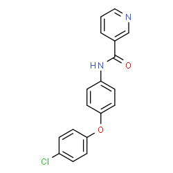 ChemSpider 2D Image | N-[4-(4-Chlorophenoxy)phenyl]nicotinamide | C18H13ClN2O2