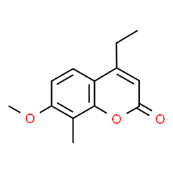 ChemSpider 2D Image | 4-Ethyl-7-methoxy-8-methyl-2H-chromen-2-one | C13H14O3