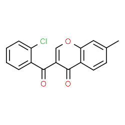 ChemSpider 2D Image | 3-(2-Chloro-benzoyl)-7-methyl-chromen-4-one | C17H11ClO3