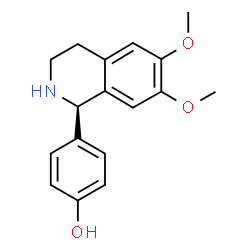 ChemSpider 2D Image | 4-[(1R)-6,7-Dimethoxy-1,2,3,4-tetrahydro-1-isoquinolinyl]phenol | C17H19NO3