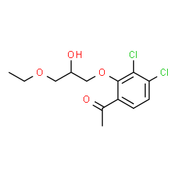 ChemSpider 2D Image | 1-[3,4-Dichloro-2-(3-ethoxy-2-hydroxypropoxy)phenyl]ethanone | C13H16Cl2O4