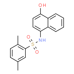 ChemSpider 2D Image | N-(4-Hydroxy-1-naphthyl)-2,5-dimethylbenzenesulfonamide | C18H17NO3S