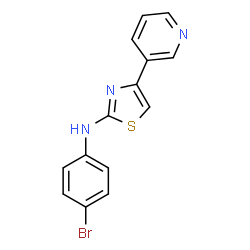 ChemSpider 2D Image | N-(4-Bromophenyl)-4-(3-pyridinyl)-1,3-thiazol-2-amine | C14H10BrN3S