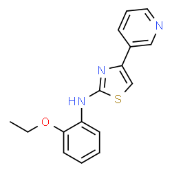 ChemSpider 2D Image | N-(2-Ethoxyphenyl)-4-(3-pyridinyl)-1,3-thiazol-2-amine | C16H15N3OS