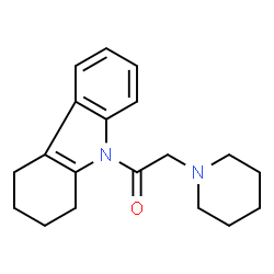 ChemSpider 2D Image | 2-(piperidin-1-yl)-1-(1,2,3,4-tetrahydrocarbazol-9-yl)ethanone | C19H24N2O