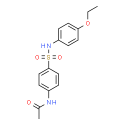 ChemSpider 2D Image | N-{4-[(4-Ethoxyphenyl)sulfamoyl]phenyl}acetamide | C16H18N2O4S