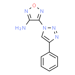 ChemSpider 2D Image | 4-(4-Phenyl-1H-1,2,3-triazol-1-yl)-1,2,5-oxadiazol-3-amine | C10H8N6O