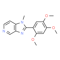 ChemSpider 2D Image | 1-Methyl-2-(2,4,5-trimethoxyphenyl)-1H-imidazo[4,5-c]pyridine | C16H17N3O3