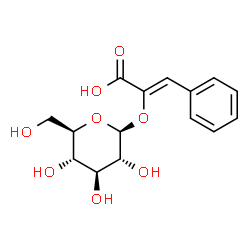 ChemSpider 2D Image | (2Z)-2-(beta-D-Glucopyranosyloxy)-3-phenylacrylic acid | C15H18O8