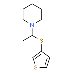 ChemSpider 2D Image | 1-[1-(3-Thienylsulfanyl)ethyl]piperidine | C11H17NS2