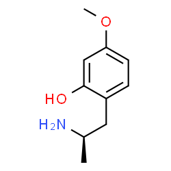 ChemSpider 2D Image | 2-[(2R)-2-Aminopropyl]-5-methoxyphenol | C10H15NO2