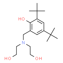 ChemSpider 2D Image | 2-{[bis(2-hydroxyethyl)amino]methyl}-4,6-di-tert-butylphenol | C19H33NO3