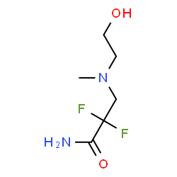 ChemSpider 2D Image | 2,2-Difluoro-3-[(2-hydroxyethyl)(methyl)amino]propanamide | C6H12F2N2O2