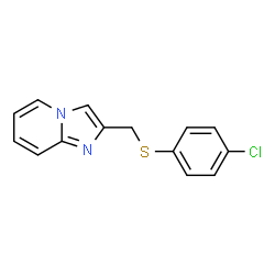 ChemSpider 2D Image | 2-[[(4-chlorophenyl)thio]methyl]imidazo[1,2-a]pyridine | C14H11ClN2S