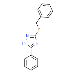 ChemSpider 2D Image | 3-(Benzylsulfanyl)-5-phenyl-1H-1,2,4-triazole | C15H13N3S