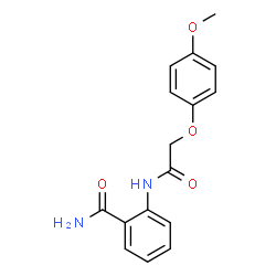 ChemSpider 2D Image | 2-{[(4-Methoxyphenoxy)acetyl]amino}benzamide | C16H16N2O4