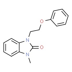 ChemSpider 2D Image | 1-Methyl-3-(2-phenoxy-ethyl)-1,3-dihydro-benzoimidazol-2-one | C16H16N2O2