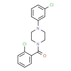 ChemSpider 2D Image | (2-Chlorophenyl)[4-(3-chlorophenyl)-1-piperazinyl]methanone | C17H16Cl2N2O