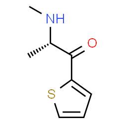 ChemSpider 2D Image | (2S)-2-(Methylamino)-1-(2-thienyl)-1-propanone | C8H11NOS