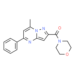 ChemSpider 2D Image | (7-Methyl-5-phenylpyrazolo[1,5-a]pyrimidin-2-yl)(4-morpholinyl)methanone | C18H18N4O2
