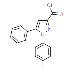 ChemSpider 2D Image | 1-(4-Methylphenyl)-5-phenyl-1H-pyrazole-3-carboxylic acid | C17H14N2O2