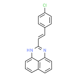 ChemSpider 2D Image | 2-[(E)-2-(4-Chlorophenyl)vinyl]-1H-perimidine | C19H13ClN2