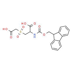 ChemSpider 2D Image | 3-[(Carboxymethyl)sulfonyl]-N-[(9H-fluoren-9-ylmethoxy)carbonyl]alanine | C20H19NO8S