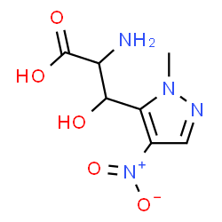 ChemSpider 2D Image | 3-(1-Methyl-4-nitro-1H-pyrazol-5-yl)serine | C7H10N4O5