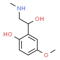 ChemSpider 2D Image | 2-[1-Hydroxy-2-(methylamino)ethyl]-4-methoxyphenol | C10H15NO3