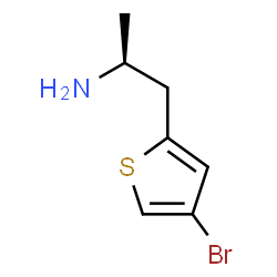 ChemSpider 2D Image | (2S)-1-(4-Bromo-2-thienyl)-2-propanamine | C7H10BrNS