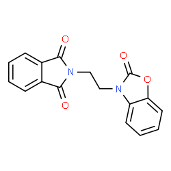 ChemSpider 2D Image | 2-[2-(2-Oxo-1,3-benzoxazol-3(2H)-yl)ethyl]-1H-isoindole-1,3(2H)-dione | C17H12N2O4