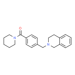 ChemSpider 2D Image | [4-(3,4-Dihydro-2(1H)-isoquinolinylmethyl)phenyl](1-piperidinyl)methanone | C22H26N2O