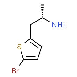 ChemSpider 2D Image | (2S)-1-(5-Bromo-2-thienyl)-2-propanamine | C7H10BrNS