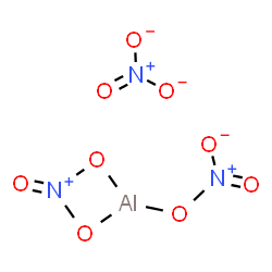 ChemSpider 2D Image | [Di(hydroxy-kappaO)(oxo)ammoniumato(2-)](nitrato-kappaO)aluminium(1+) nitrate | AlN3O9