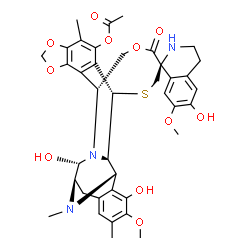 ChemSpider 2D Image | (1R,1'S,2'R,3'S,11'R,12'S,14'R)-5',6,12'-Trihydroxy-6',7-dimethoxy-7',21',30'-trimethyl-27'-oxo-3,4-dihydro-2H-spiro[isoquinoline-1,26'-[17,19,28]trioxa[24]thia[13,30]diazaheptacyclo[12.9.6.1~3,11~.0~
2,13~.0~4,9~.0~15,23~.0~16,20~]triaconta[4,6,8,15,20,22]hexaen]-22'-yl acetate | C39H43N3O11S