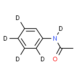 ChemSpider 2D Image | N-[(2,3,4,5-~2~H_4_)Phenyl](N-~2~H)acetamide | C8H4D5NO
