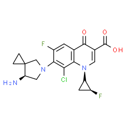 ChemSpider 2D Image | Sitafloxacin | C19H18ClF2N3O3